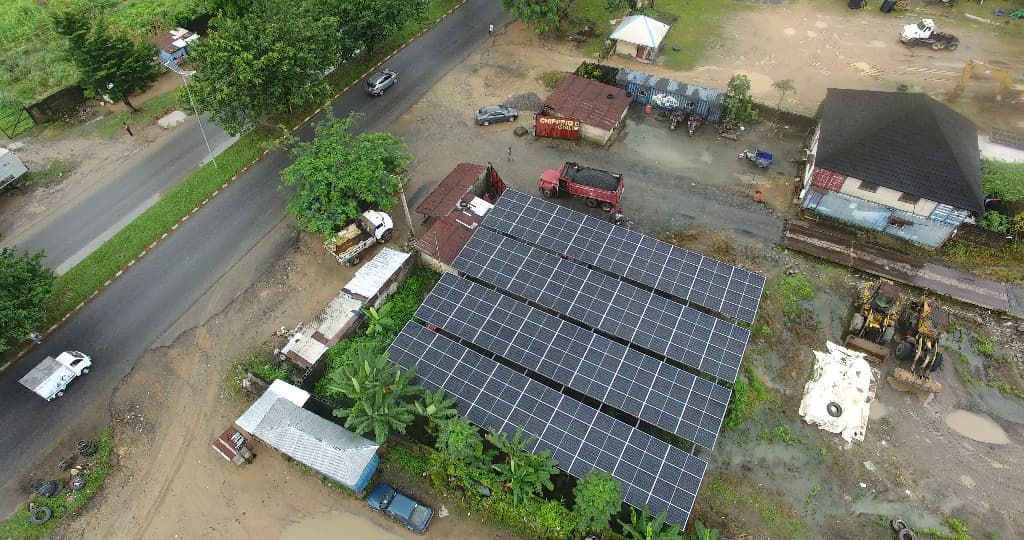 Hybrid solar and battery system at luxury estate — view 2