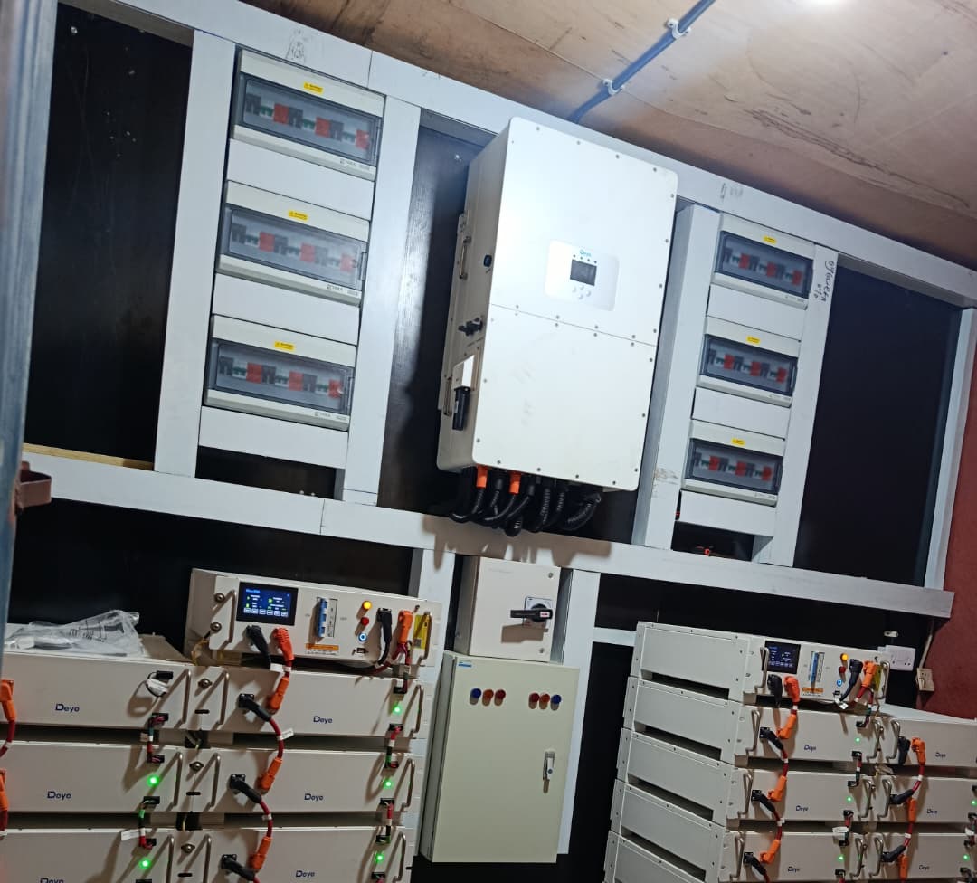 Hybrid solar and battery system at luxury estate — view 3